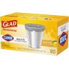 imageGlad Small Trash Bags 4 Gallon Lemon Fresh Bleach Garbage Bags Odor Resistant with Drawstring 80 CountLemon Fresh Bleach