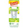 imageGlad Small Trash Bags 4 Gallon Lemon Fresh Bleach Garbage Bags Odor Resistant with Drawstring 80 CountSweet Citron  Lime