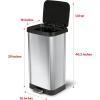 imageGlad Stainless Steel Step Trash Can with Clorox Odor Protection  Large Metal Kitchen Garbage Bin with Soft Close Lid Foot Pedal and Waste Bag Roll Holder 20 Gallon Stainless