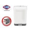 imageGlad Stainless Steel Step Trash Can with Clorox Odor Protection  Large Metal Kitchen Garbage Bin with Soft Close Lid Foot Pedal and Waste Bag Roll Holder 13 Gallon All StainlessWhite