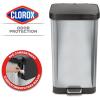 imageGlad Stainless Steel Step Trash Can with Clorox Odor Protection  Large Metal Kitchen Garbage Bin with Soft Close Lid Foot Pedal and Waste Bag Roll Holder 20 Gallon Stainless