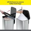 imageGlad Stainless Steel Step Trash Can with Clorox Odor Protection Metal Garbage Bin 13 Gallon ampamp Glad Tall Kitchen Drawstring Trash Bags Odorshield 13 Gallon White Febreze Fresh Clean 110 Count Bundle