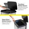 imageGlad Stainless Steel Trash Can with Clorox Odor Protection  Touchless Metal Kitchen Garbage Bin with Soft Close Lid and Waste Bag Roll Holder 13 Gallon Motion Sensor