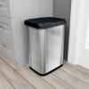 imageGlad Stainless Steel Trash Can with Clorox Odor Protection  Touchless Metal Kitchen Garbage Bin with Soft Close Lid and Waste Bag Roll Holder 13 Gallon Motion Sensor
