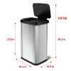 imageGlad Stainless Steel Trash Can with Clorox Odor Protection  Touchless Metal Kitchen Garbage Bin with Soft Close Lid and Waste Bag Roll Holder 20 Gallon Motion Sensor