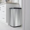 imageGlad Stainless Steel Trash Can with Clorox Odor Protection  Touchless Metal Kitchen Garbage Bin with Soft Close Lid and Waste Bag Roll Holder 20 Gallon Motion Sensor