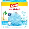 imageGlad Tall Kitchen Trash Bags 13 Gallon MaxStrength Cherry Blossom Garbage Bags Drawstring 90 CountBeachside Breeze
