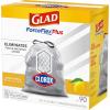 imageGlad Tall Kitchen Trash Bags ForceFlex Plus With Clorox 13 Gallon Lemon Fresh Bleach Scent 90 Count