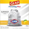 imageGlad Tall Kitchen Trash Bags ForceFlex Plus With Clorox 13 Gallon Lemon Fresh Bleach Scent 90 Count