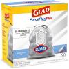 imageGlad Tall Kitchen Trash Bags ForceFlexPlus With Clorox 13 Gallon Mountain Air 90 Count