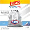 imageGlad Tall Kitchen Trash Bags ForceFlexPlus With Clorox 13 Gallon Mountain Air 90 Count