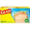 imageGlad Zipper Food Storage Plastic Bags  Sandwich  100 Count Pack of 6100 Count Pack of 1