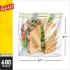 imageGlad Zipper Food Storage Plastic Bags  Sandwich  100 Count Pack of 6100 Count pack of 6