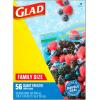imageGlad Zipper Quart Freezer Bags Resealable Bags Multipurpose Use 56 Count Pack of 4Multicolor