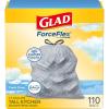 imageGlad ForceFlex Tall Kitchen Trash Bags 13 Gallon Fresh Clean 80 Count Package May Vary110 Count Pack of 1