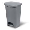 imageGlad Premium 20 Gallon Trash Can  Plastic Kitchen Waste Bin with Odor Protection of Lid Stainless Steel Step On Foot Pedal and Garbage Bag Rings BlackGrey