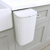 imageGlad Roomate Under Counter Waste Bin  Space Saving Small Trash Can for Kitchen Cabinet Bathroom or Office  Dual Lid for Ease of Opening 9 Liter White12L