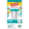 imageGlad Small Trash Bags 4 Gallon Lemon Fresh Bleach Garbage Bags Odor Resistant with Drawstring 80 CountBahama Bliss