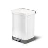 imageGlad Stainless Steel Step Trash Can with Clorox Odor Protection  Large Metal Kitchen Garbage Bin with Soft Close Lid Foot Pedal and Waste Bag Roll Holder 13 Gallon All StainlessWhite