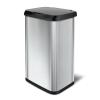 imageGlad Stainless Steel Trash Can with Clorox Odor Protection  Touchless Metal Kitchen Garbage Bin with Soft Close Lid and Waste Bag Roll Holder 20 Gallon Motion Sensor