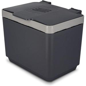 imageGLAD Compost Bin for Kitchen 15 Gallon  Plastic Container with Removable Inner Basket Bag Storage Holder and Carbon Odor Blocking Filters Gray