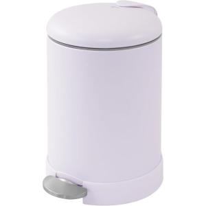imageGLAD Small Trash Can 12 Gallon  Round Stainless Steel Garbage Bin with Soft Close Lid ampamp Step Foot Pedal  Metal Waste Basket with Removable Inner Bucket StainlessLavender