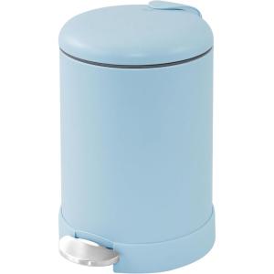imageGLAD Small Trash Can 12 Gallon  Round Stainless Steel Garbage Bin with Soft Close Lid ampamp Step Foot Pedal  Metal Waste Basket with Removable Inner Bucket StainlessBlue