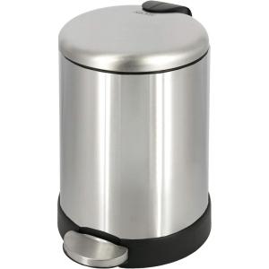 imageGLAD Small Trash Can 12 Gallon  Round Stainless Steel Garbage Bin with Soft Close Lid ampamp Step Foot Pedal  Metal Waste Basket with Removable Inner Bucket StainlessStainless