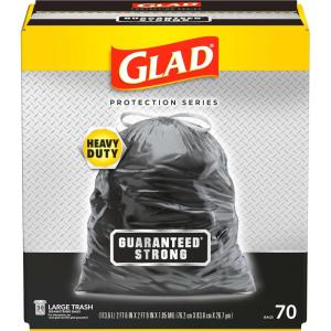 imageGlad Large 30 Gallon Trash Bags Clorox Mountain Air Heavy Duty Garbage Bags Forceflex with Drawstring 50 Count Packaging May VaryUnscented