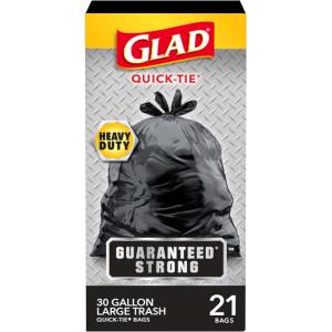 imageGlad Large 30 Gallon Trash Bags Unscented Heavy Duty Garbage Bags Forceflex with Drawstring 50 Count Packaging May VaryUnscented