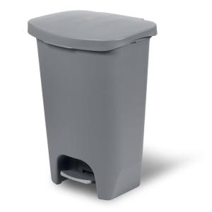 imageGlad Premium 20 Gallon Trash Can  Plastic Kitchen Waste Bin with Odor Protection of Lid Stainless Steel Step On Foot Pedal and Garbage Bag Rings BlackGrey
