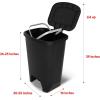 imageGlad 13 Gallon Trash Can Black Plastic Kitchen Waste Bin with Odor Protection of Lid ampamp Glad ForceFlex Tall Kitchen Trash Bags 13 Gallon Gain Original with Febreze 110 Count BundleGain Original
