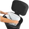 imageGlad 13 Gallon Trash Can Black Plastic Kitchen Waste Bin with Odor Protection of Lid ampamp Glad ForceFlex Tall Kitchen Trash Bags 13 Gallon Gain Original with Febreze 110 Count BundleGain Original