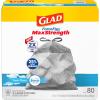 imageGlad ForceFlex MaxStrength Drawstring XL Kitchen Trash Bags 20 Gal Gain 80 Ct Package May VaryFresh Clean Pack of 3
