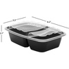 image:imageGlad TakeAways 30Pack SnapSeal 2Compartment Dishwasher and Freezer Safe Reusable Food Storage Meal Prep Containers Made in North America 28 oz BPA Free60Pack