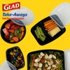 image:imageGlad TakeAways 60Pack SnapSeal Dishwasher and Freezer Safe Reusable Food Storage Bento Box Meal Prep Containers Made in North America 38 oz BPA Free30Pack