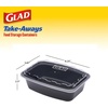 image:imageGlad TakeAways 60Pack SnapSeal Dishwasher and Freezer Safe Reusable Food Storage Bento Box Meal Prep Containers Made in North America 38 oz BPA Free60Pack