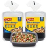 image:imageGlad TakeAways 30Pack SnapSeal Rectangular Food Storage Containers 28 oz LeakResistant Lids Dishwasher amp Freezer Safe Reusable Meal Prep Containers BPA Free Made in North America60Pack