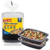 image:imageGlad TakeAways 30Pack SnapSeal Rectangular Food Storage Containers 28 oz LeakResistant Lids Dishwasher amp Freezer Safe Reusable Meal Prep Containers BPA Free Made in North America30Pack