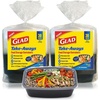 image:imageGlad TakeAways 60Pack SnapSeal Dishwasher and Freezer Safe Reusable Food Storage Bento Box Meal Prep Containers Made in North America 38 oz BPA Free60Pack