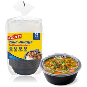 image:imageGlad TakeAways 60Pack SnapSeal Round Food Storage Containers 32 oz LeakResistant Lids Dishwasher amp Freezer Safe Reusable Meal Prep Bowls BPA Free Bulk Value Made in North America30Pack